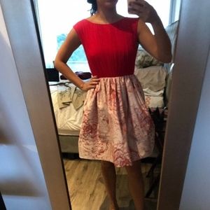 Red Cocktail Alice and Olivia Dress